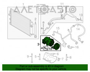 Compresorul de aer condiționat pentru Ford Focus mk3 11-14 2.0 pre-restilizare tip 1