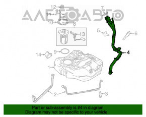 Gâtul de umplere a rezervorului de combustibil Ford Focus mk3 11-18