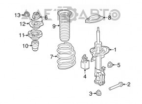 Suport amortizor față dreapta Ford Fiesta 11-19