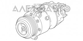 Compresorul de aer condiționat Jaguar F-Pace X761 17- AJ126, AJ133, 2.0d