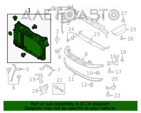 Televizorul panoului de radiatoare Ford Fiesta 11-19