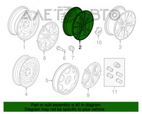 Roată de 17 inch pentru Ford Escape MK3 13- tip 1, cu jantă ușoară, disponibilă pentru închiriere