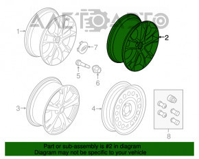 Диск колесный R18 Ford Escape MK3 13-19 тип 2, бордюрка