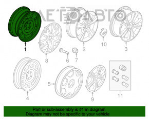 Диск колесный R17 Ford Escape MK3 13-19 железка