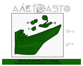 Lampa exterioară aripă dreapta Ford Escape MK3 13-16 pre-restilizare