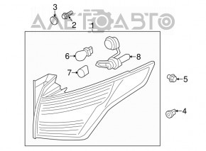 Lampa exterioară aripă dreapta Ford Escape MK3 13-16 pre-restilizare