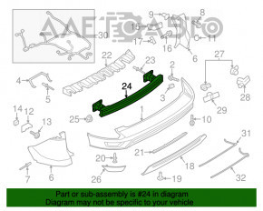 Amplificatorul pentru bara spate Ford Escape MK3 13-19 ruginit.