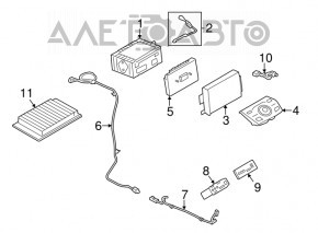 Panoul de control al monitorului Ford C-max MK2 13-18 SONY