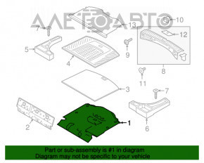 Tapițeria portbagajului Ford Escape MK3 15-19