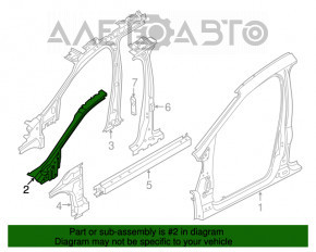 Bara de protecție a acoperișului față stânga Ford Escape MK3 13-