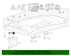 Suportul de prindere a parasolarului pasagerului pentru Ford Escape MK3 13-19 gri