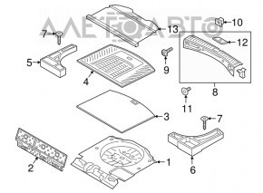 Capac portbagaj dreapta Ford Escape MK3 13-19 titan cu margini inalte tip 1