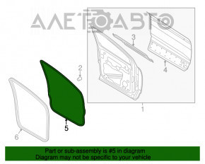 Уплотнитель двери передней левой Ford Escape MK3 13-19