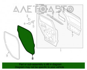 Garnitură ușă spate dreapta Ford Escape MK3 13-19