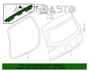 Garnitura de cauciuc pentru ușa portbagajului Ford Escape MK3 13- partea de sus