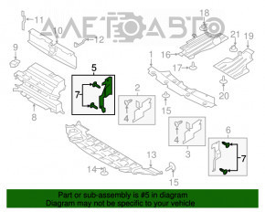 Deflectorul radiatorului dreapta jos Ford Escape MK3 13-16 2.0T