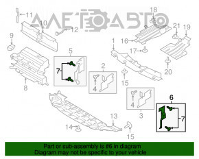 Deflectorul radiatorului stânga jos Ford Escape MK3 13-16 2.0T