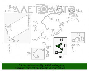 Flanșa sistemului de răcire Ford Escape MK3 13-16 2.0T