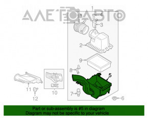 Corpul filtrului de aer Ford Escape MK3 13-19 2.5 partea de jos, nou original OEM