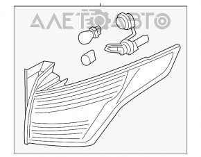 Lampa exterioară aripă dreapta Ford Escape MK3 13-16, cu un mic defect la exterior, topită în interior.