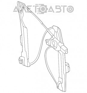 Geam electric cu motor, dreapta față, Ford Escape MK3 13-19, 6 pini.