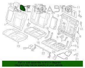 Подголовник передний левый Ford Escape MK3 13-19 тряпка черн