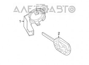 Cheie Ford Focus mk3 11-18 cu 4 butoane, uzată.