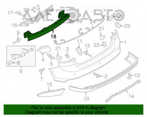 Amplificatorul pentru bara spate Ford Focus mk3 11-18 4d ruginit