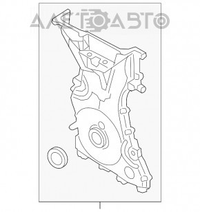 Передняя крышка двигателя Ford Focus mk3 11-18 2.0