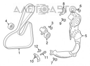 Tensorul curelei de transmisie Ford Focus mk3 15-18 1.0