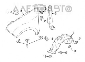 Garnitură aripă ușă - aripă dreapta Ford Ecosport 18-22