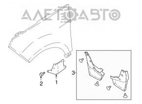 Capacul aripii din față stânga inferioară Ford Ecosport 18-22