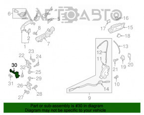 Limitatorul ușii din față stânga Ford Ecosport 18-22