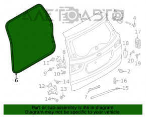 Уплотнитель резина двери багажника Ford Ecosport 18-22 под запаску