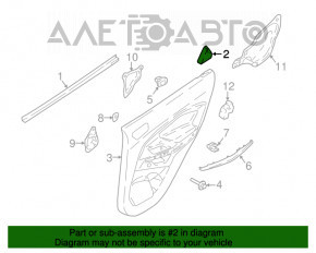 Triunghiul de protecție pentru bara din spate dreapta pentru Ford Ecosport 18-22