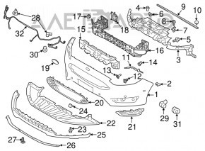 Amplificatorul de bara fata Ford Focus mk3 11-18