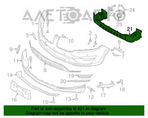 Amplificatorul de bara fata Ford Escape MK3 13-19 nou, neoriginal.