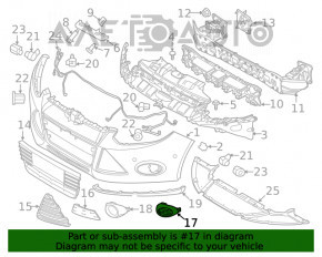 Capacul de far stânga pentru Ford Focus mk3 11-14 pre-restilizare