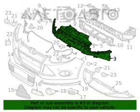 Grila bara fata Ford Focus mk3 11-14 pre-facelift noua, neoriginala