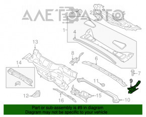 Garnitura ștergătoarelor de parbriz stânga Ford Focus mk3 11-18