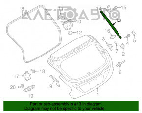 Amortizorul ușii portbagajului dreapta Ford Focus mk3 11-18 5d