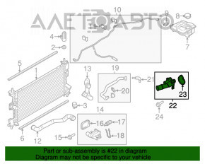 Corpul termostatului Ford Focus mk3 11-18 2.0