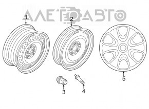 Capac roată R15 Ford Focus mk3 11-18 tip 2, zgârieturi