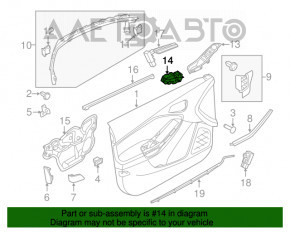 Controlul geamului electric din față, stânga, pentru Ford Focus mk3 11-18, cu 2 butoane și capac