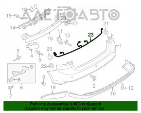 Instalarea cablajului pentru bara spate cu senzori de parcare pentru Ford Focus mk3 11-14, versiunea pre-restilizare, 5 uși, fără cheie