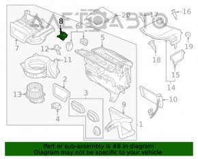 Actuatorul motorului care acționează ventilatorul de încălzire pentru Ford Transit Connect MK2 13-