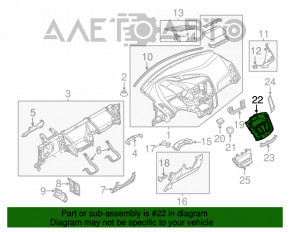 Tubul central de aerisire al torpilei Ford Focus mk3 11-14 pre-restilizare