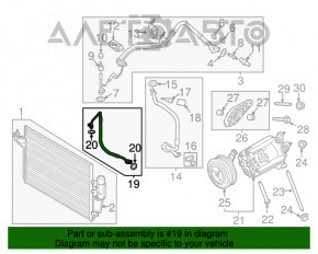 Evaporatorul compresorului de aer condiționat Ford Escape MK3 13-19 2.0T tip 1