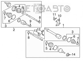 Suport arbore intermediar Ford Edge 15-16 2.0T