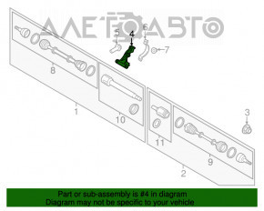 Suport intermediar arbore cu came Ford Escape MK3 13-19 2.5 nou OEM original